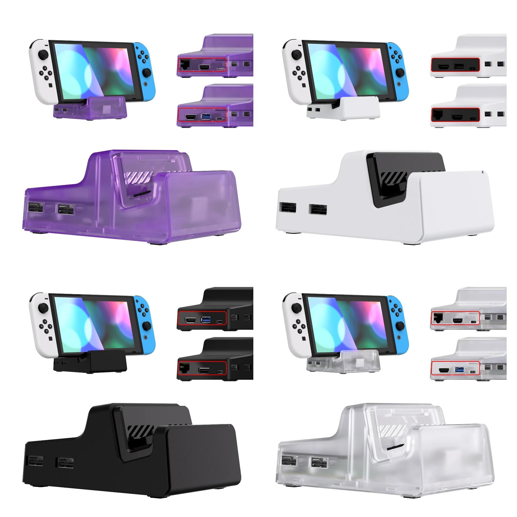 Nintendo Switch Dock  eXtremeRate AiryDocky DIY ŰƮ ü ̽, Nintendo Switch OLED  ޴ ̴ Dock  Ŀ